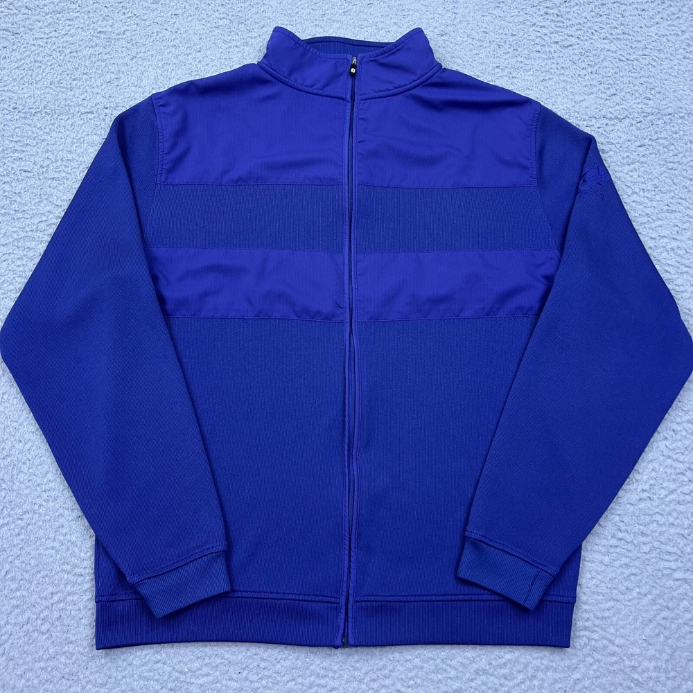 FootJoy Jacket Mens L Twilight Blue Full Zip Performance Stretch Golf Logo 24787